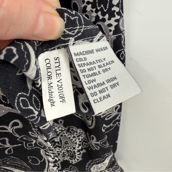 Ryan Michael Silk Paisley Print Western Snap 100% Silk Pearl Snap Shirt Size L - Picture 10 of 14